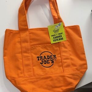 Trader Joe's Orange Canvas Tote Bag